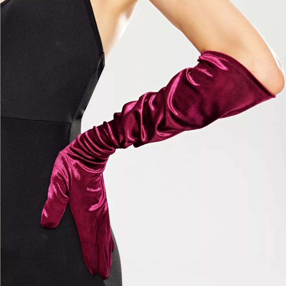 velvet opera gloves